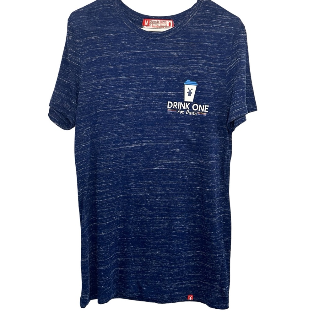 Dutch Bros MEDIUM Blue “Drink One For Dane End ALS” Tee SOFT DB 1992